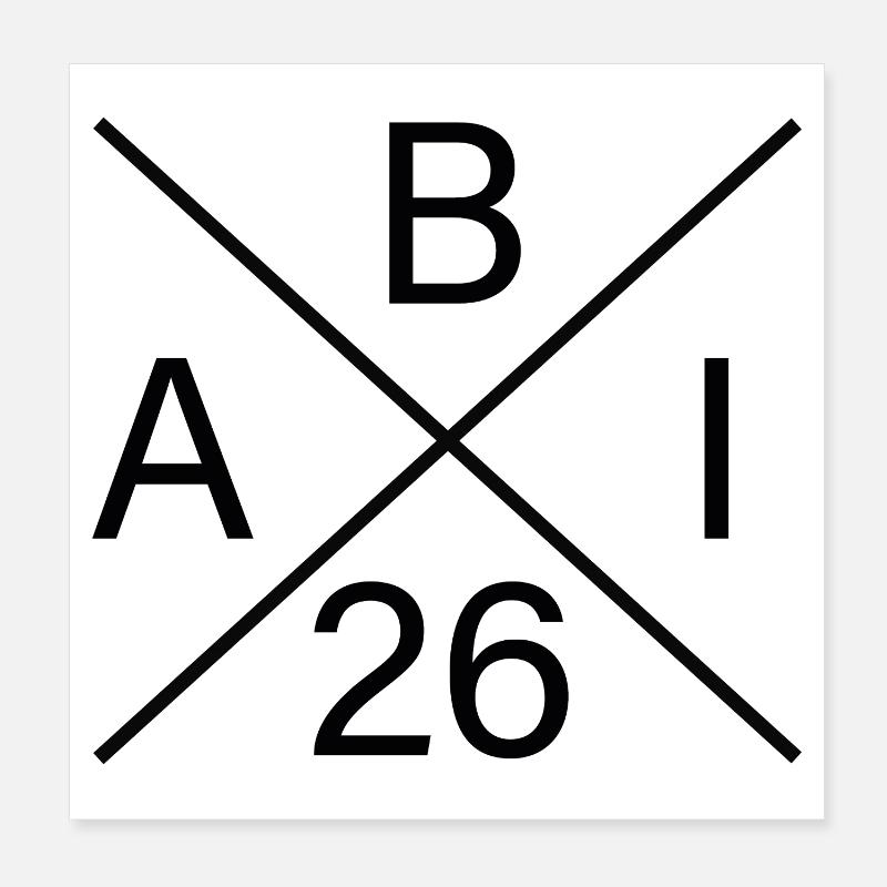 ABI_26 - Poster 20x20 cm - Weiß