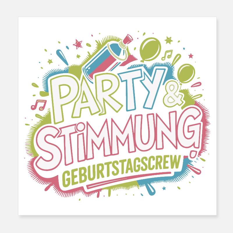 Fête d’anniversaire Mood Kick Poster 20 x 20 cm