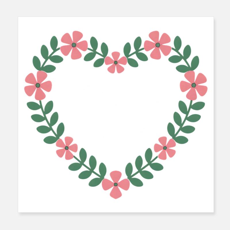 Bride Squad Blumenherz Poster 20x20 cm