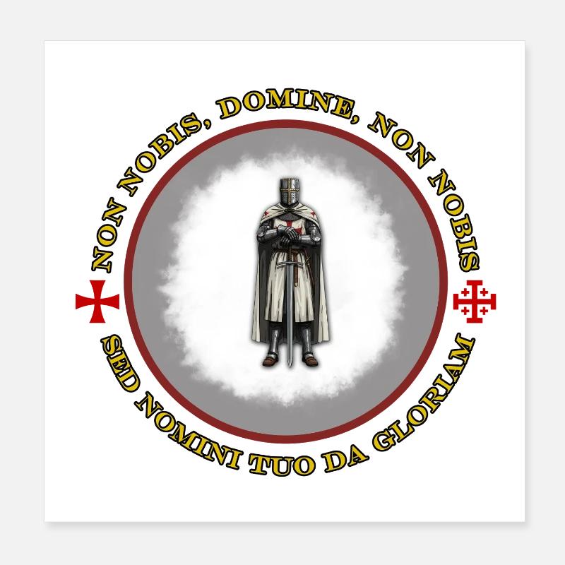Knight Templar Poster 8" x 8" (20x20 cm)