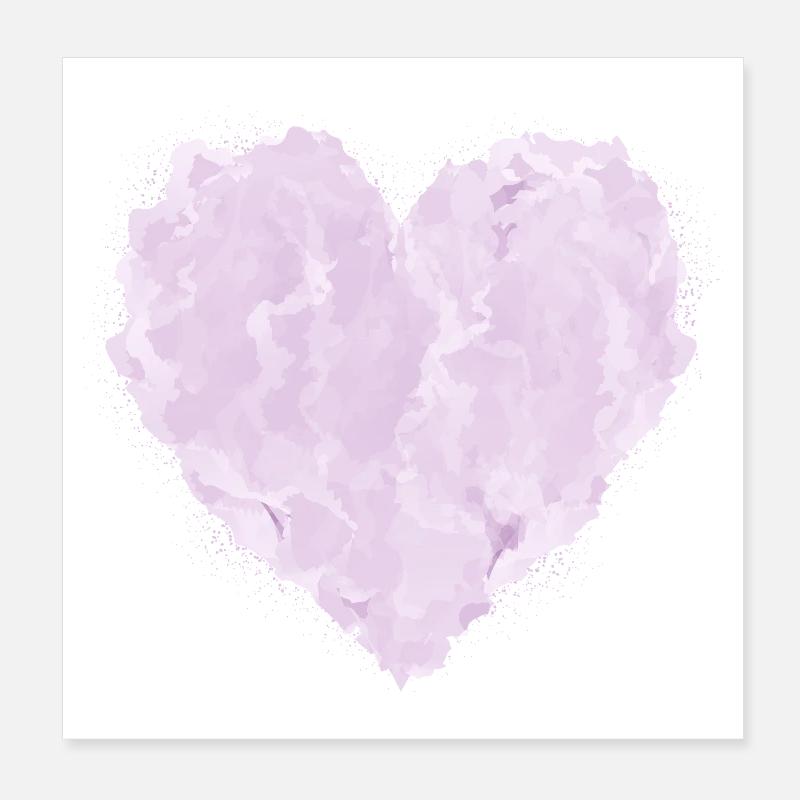 Pink heart in cloud look – soft design Poster 8" x 8" (20x20 cm)