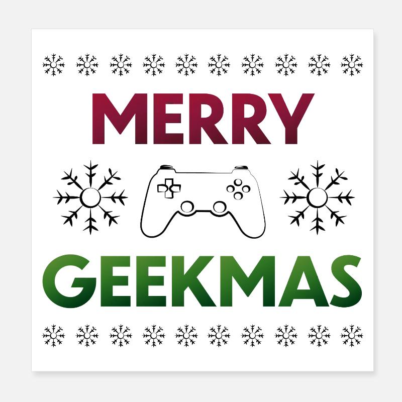 Merry Geekmas  Poster 20 x 20 cm