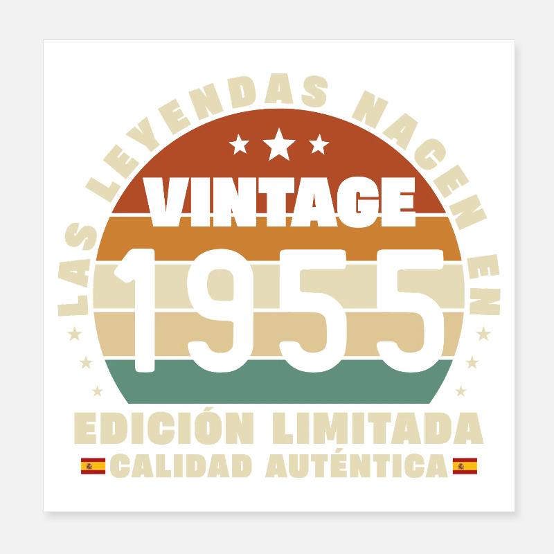 1955 Retro Vintage Geburtstagsgeschenk Poster 20x20 cm