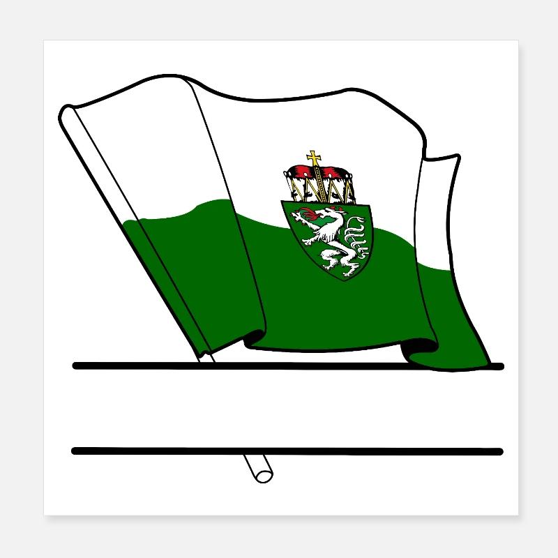 Drapeau de la Styrie – Espace de noms Poster 20 x 20 cm