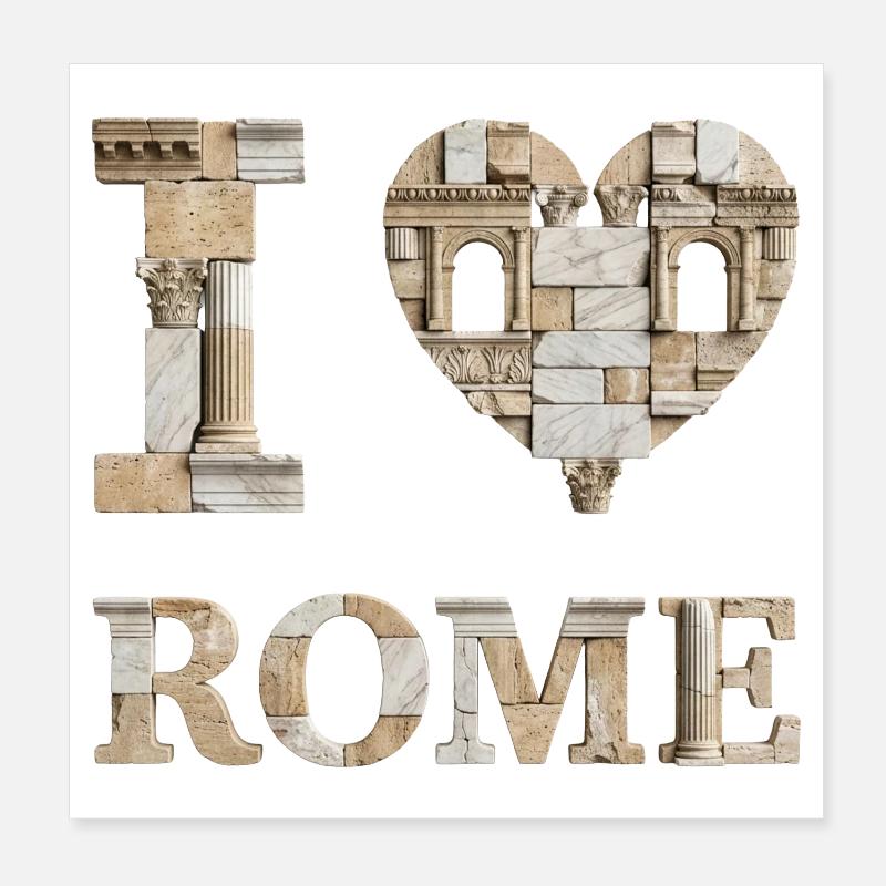 Rome – Ville éternelle Poster 20 x 20 cm
