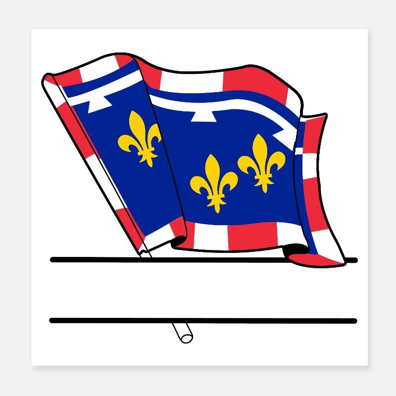 Centre-Val de Loire Writing space Poster 8" x 8" (20x20 cm)