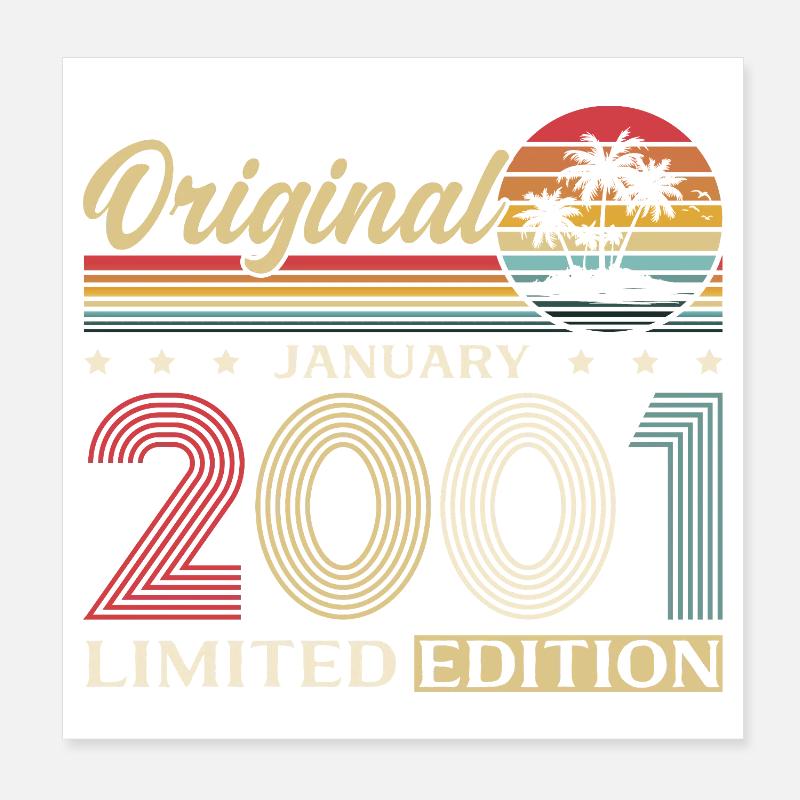 25e anniversaire Original janvier 2001 Poster 20 x 20 cm