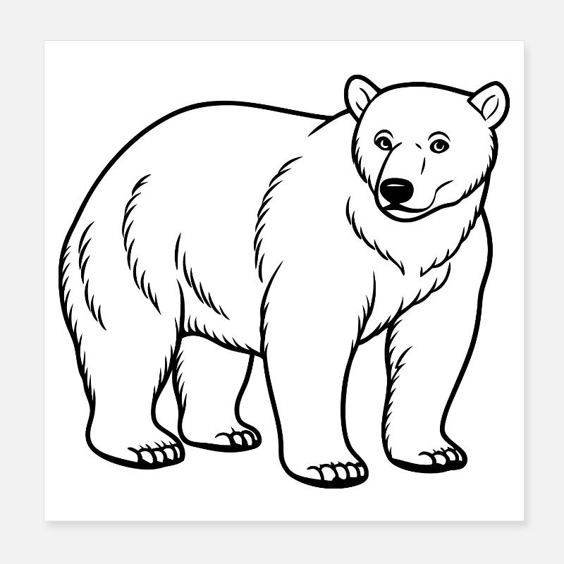 Polar bear Poster 8" x 8" (20x20 cm)