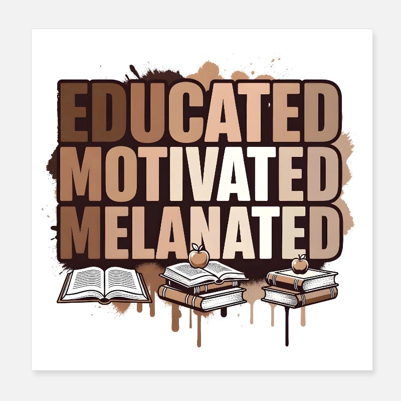 Éducation, motivation, émancipation mélanée Poster 20 x 20 cm
