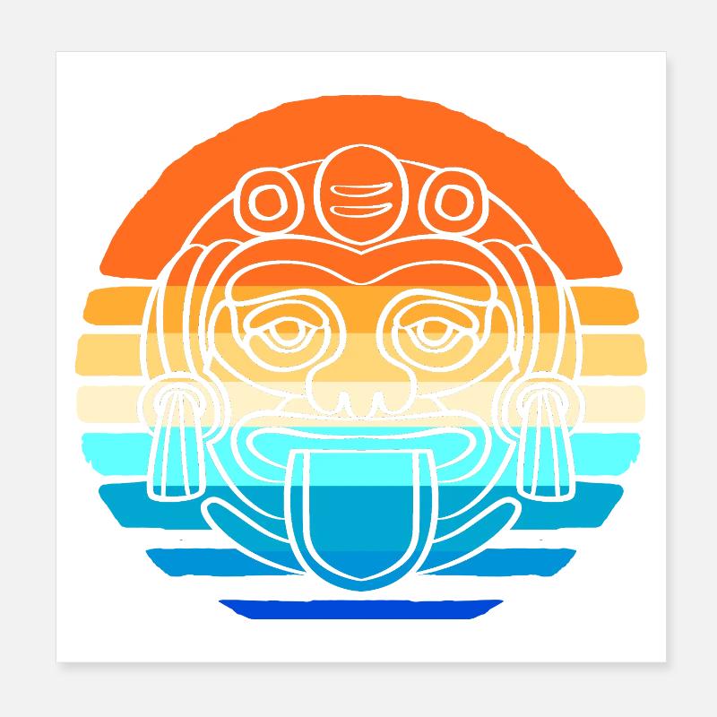 Inka Maya kalender aztec Poster 20x20 cm