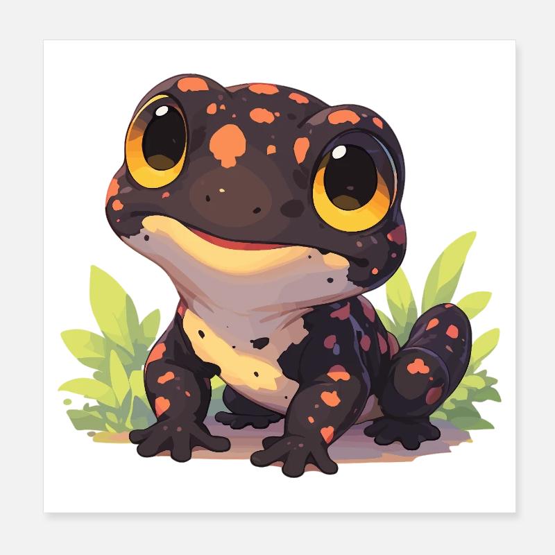 Salamandre de feu Salamandre Poster 20 x 20 cm