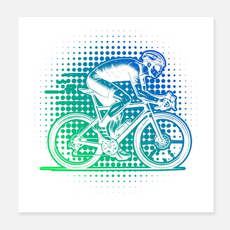 Œuvres modernes de vélo de route Poster 20 x 20 cm