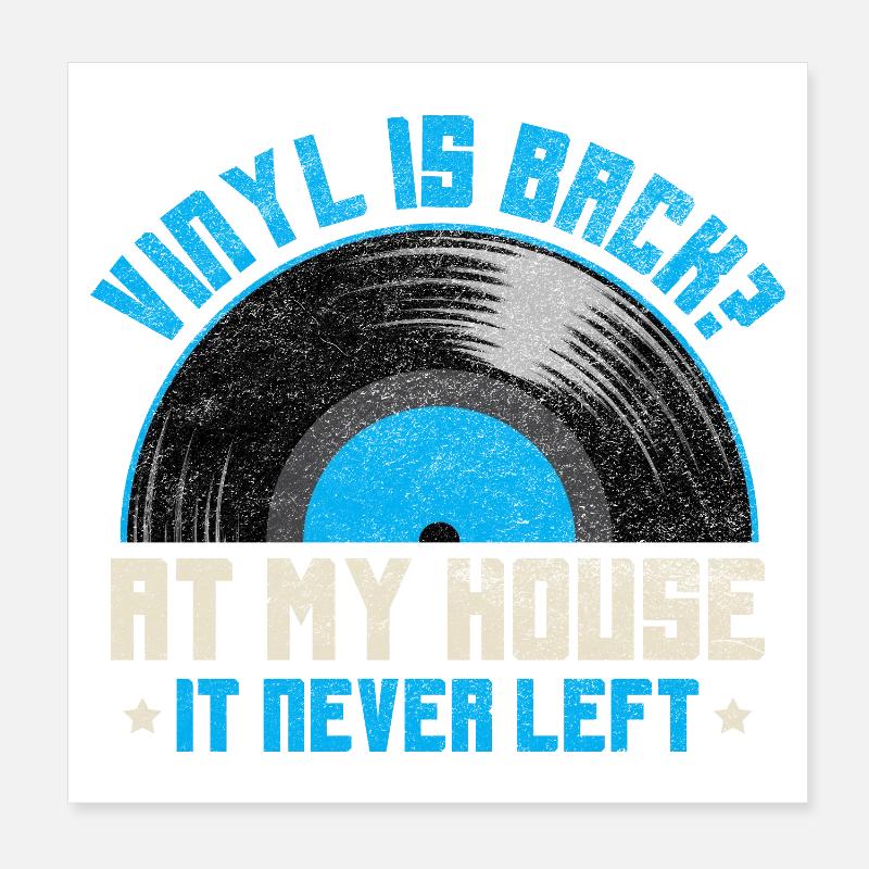 Le vinyle est de retour chez ma maison Devis Design Poster 20 x 20 cm