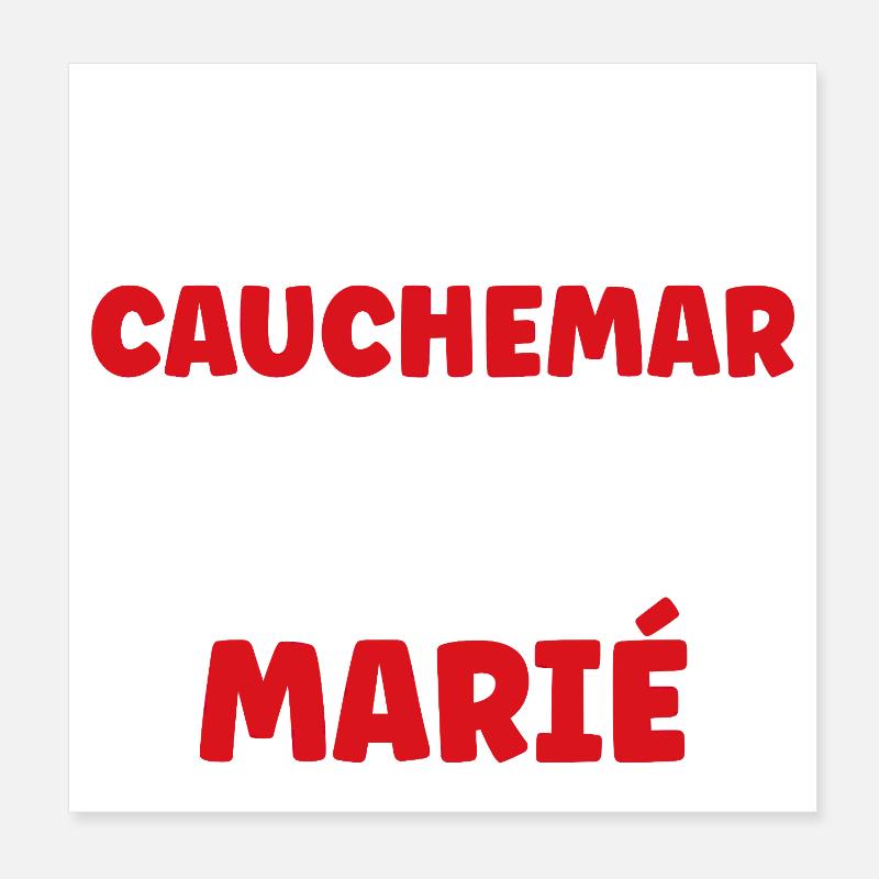 I had a nightmare: married Poster 8" x 8" (20x20 cm)