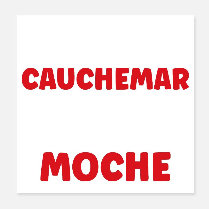 Cauchemar: J'étais moche Poster 20 x 20 cm