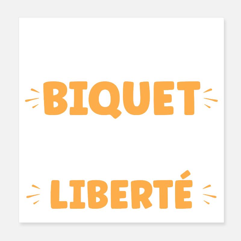 Attention Biquet en Liberté Poster 20 x 20 cm