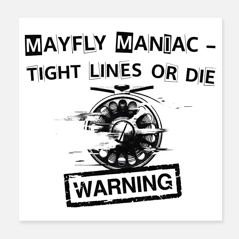 Tee des lignes de combat de Mayfly Maniac Poster 20 x 20 cm