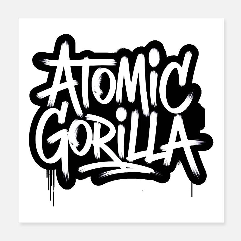 Atomar-Gorilla Poster 20x20 cm