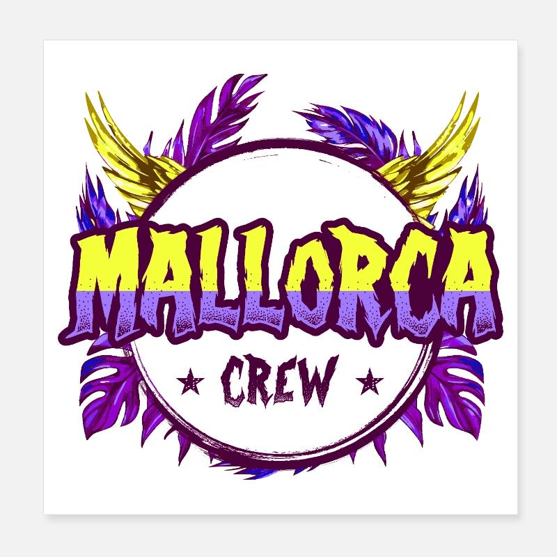 Mallorca Crew Bunt Poster 20x20 cm