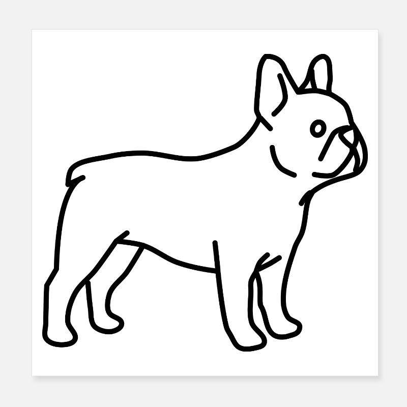 Bouledogue français Poster 20 x 20 cm