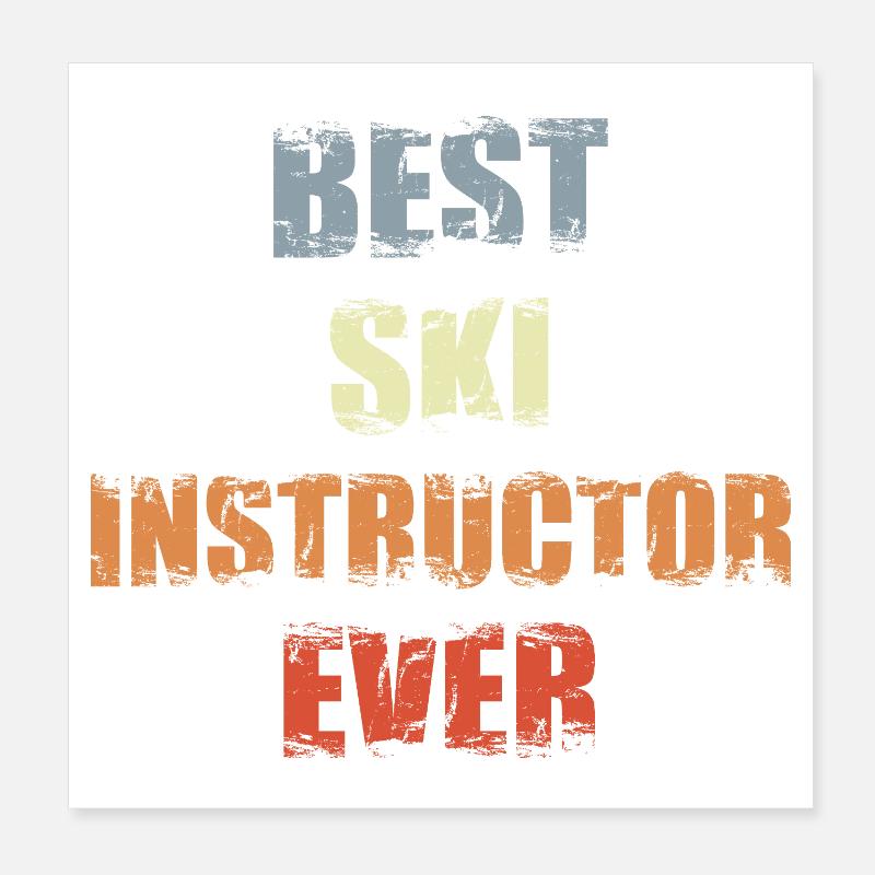 Ski trainer Poster 8" x 8" (20x20 cm)