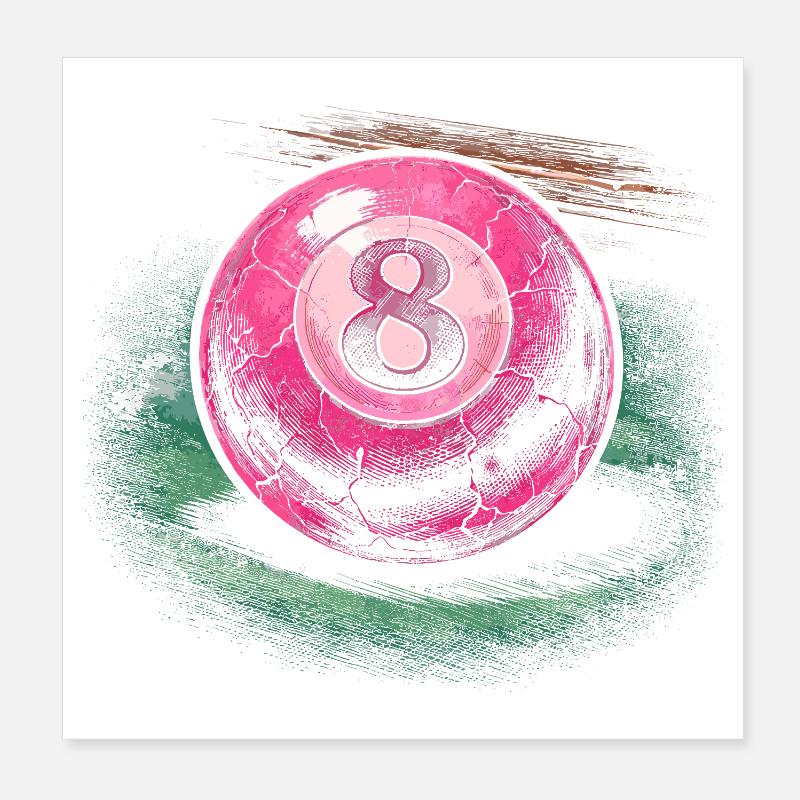 Billard à 8 billes Poster 20 x 20 cm