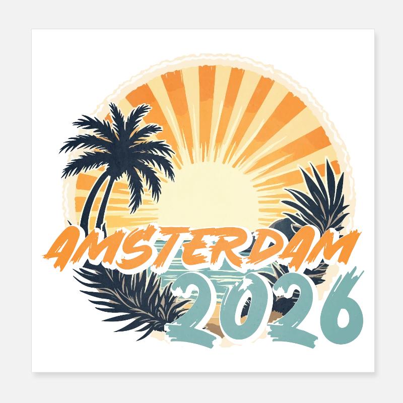 Amsterdam 2026 Poster 20x20 cm