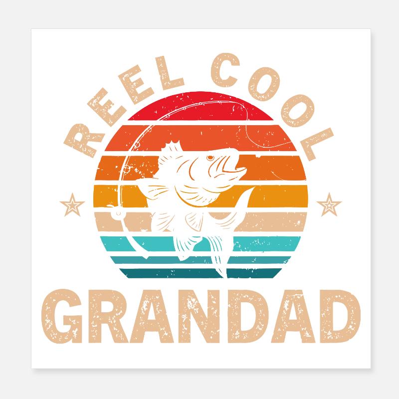Retro Reel Opa Poster 20x20 cm