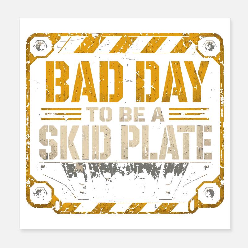 Off-Road Badge: Bad Day for the Hoof Poster 8" x 8" (20x20 cm)