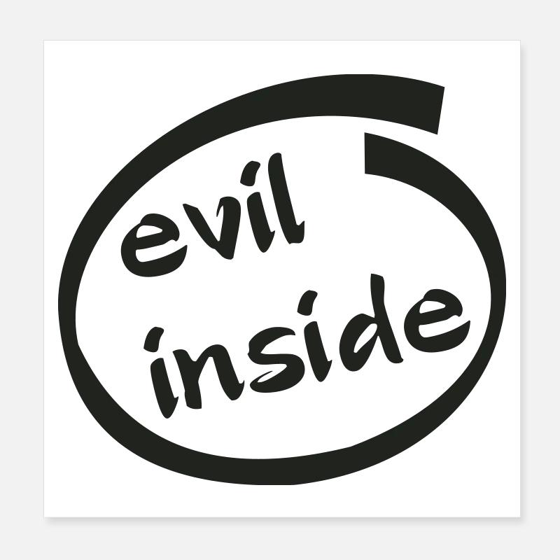 Evil Inside Ring Graphic Poster 20x20 cm
