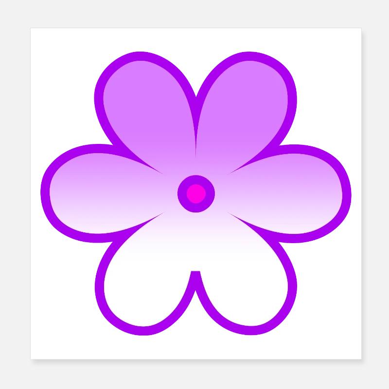 Flower Poster 8" x 8" (20x20 cm)
