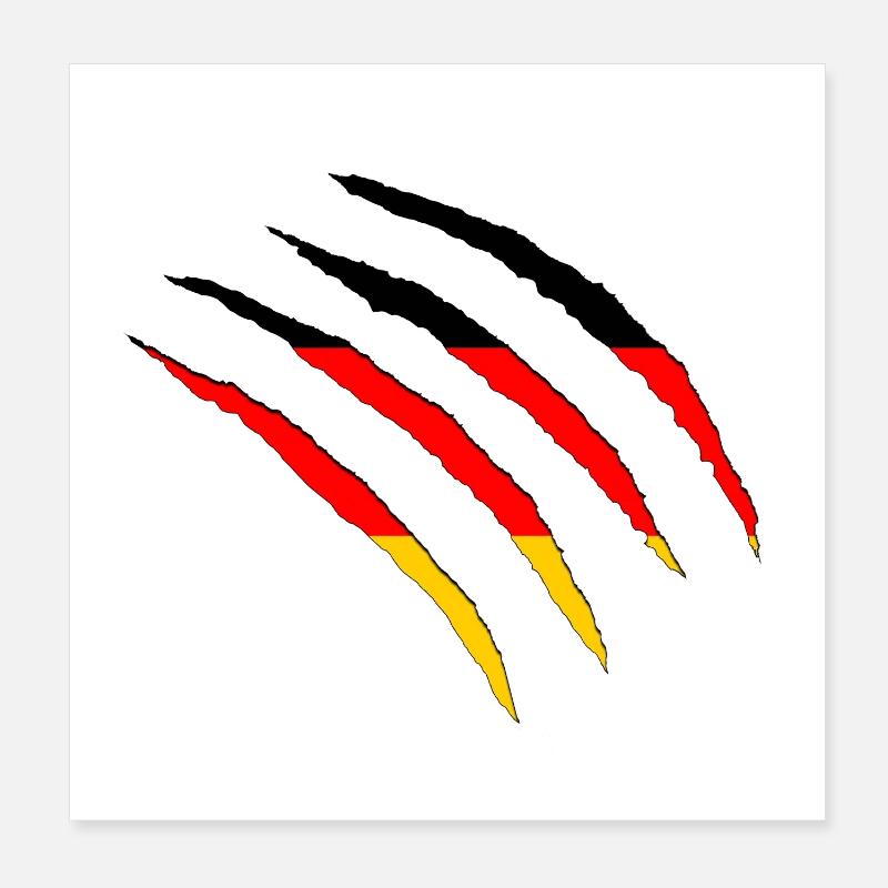Flame ClawFlame Claw Germany Flag Germany Poster 8" x 8" (20x20 cm)