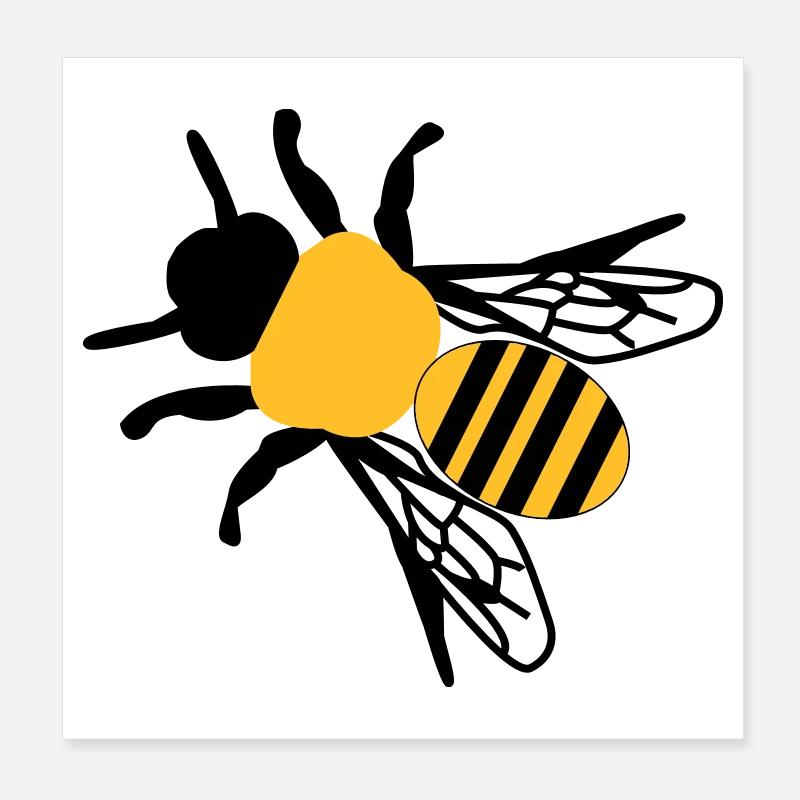 Biene klein Poster 20x20 cm