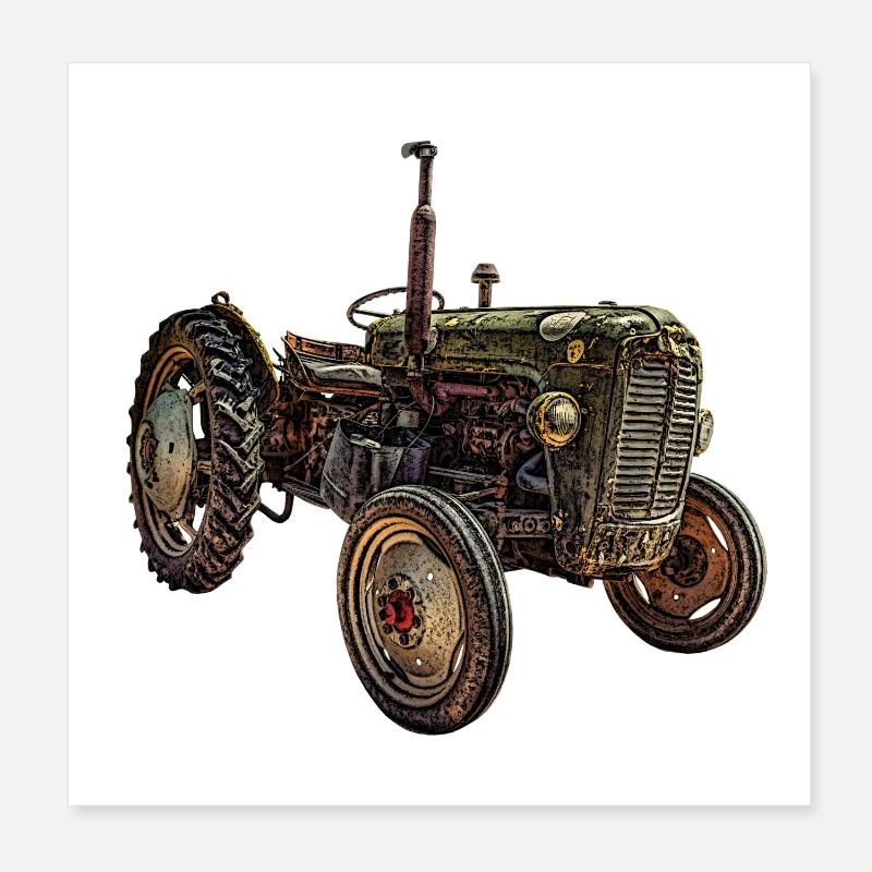 Traktor,Bauer,Landwirt, Poster 20x20 cm