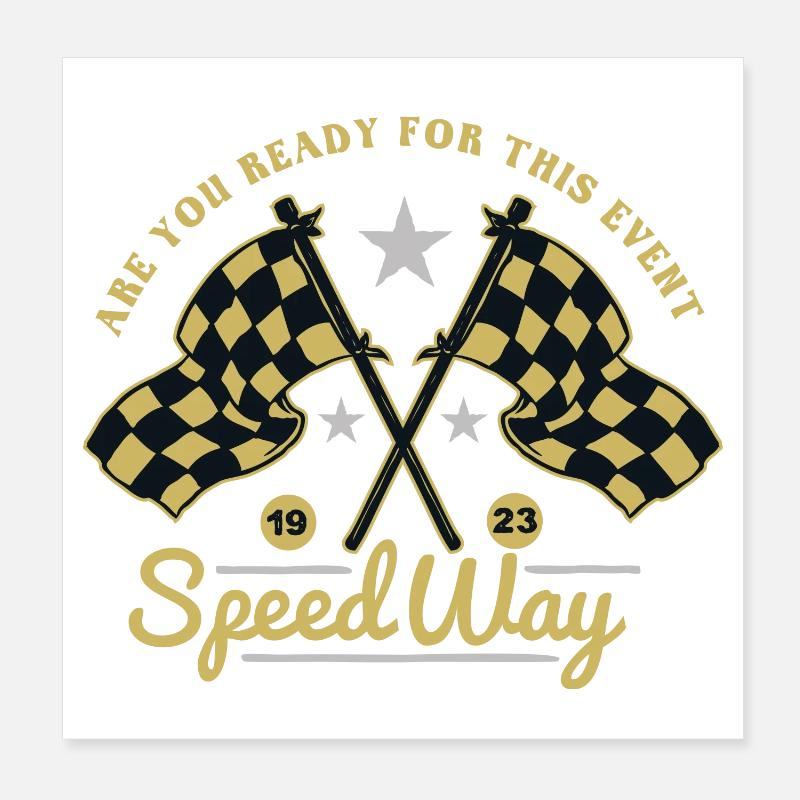 Speedway Poster 8" x 8" (20x20 cm)