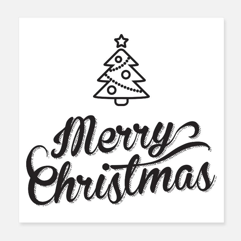Joyeux joyeux noel Poster 20 x 20 cm