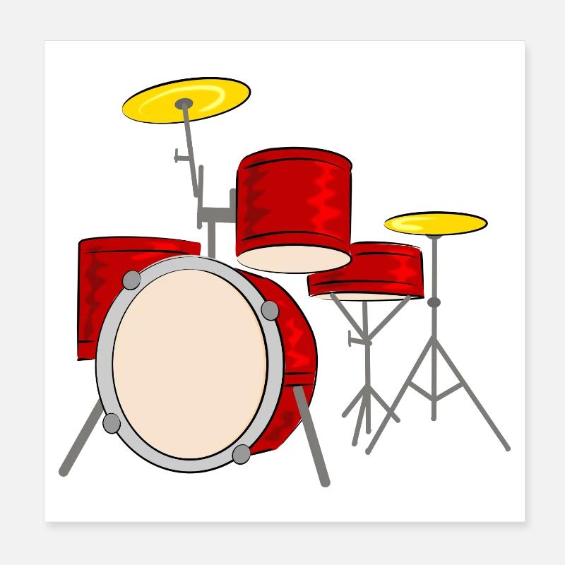 drum Poster 8" x 8" (20x20 cm)