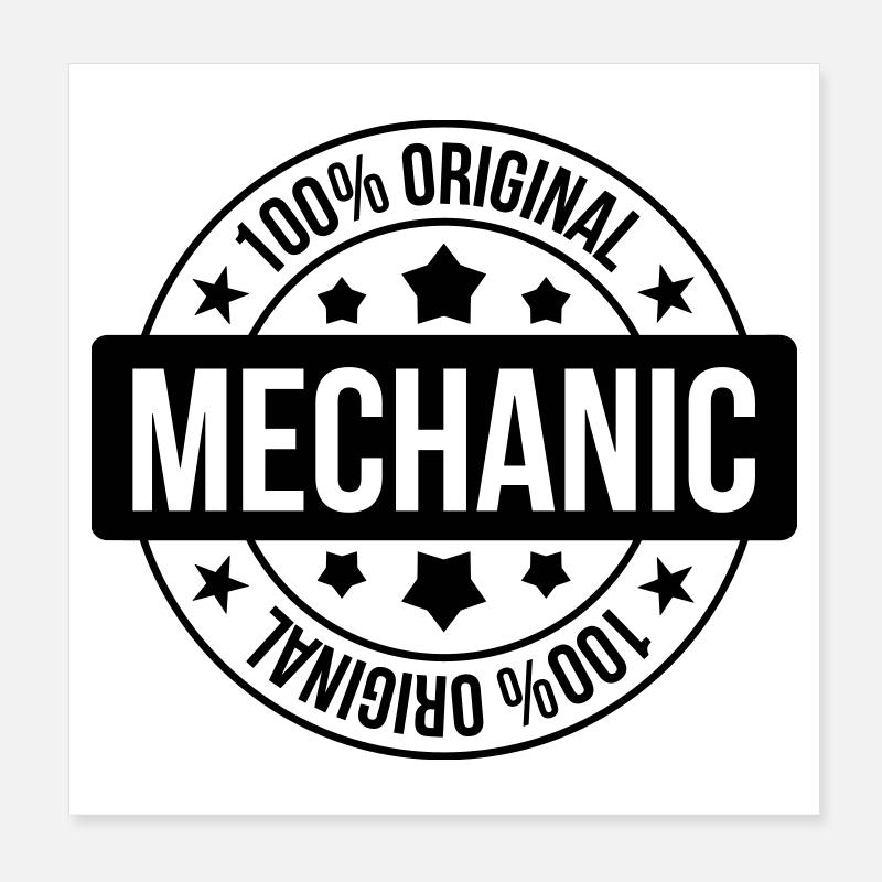 Mechanic ! Poster 8" x 8" (20x20 cm)