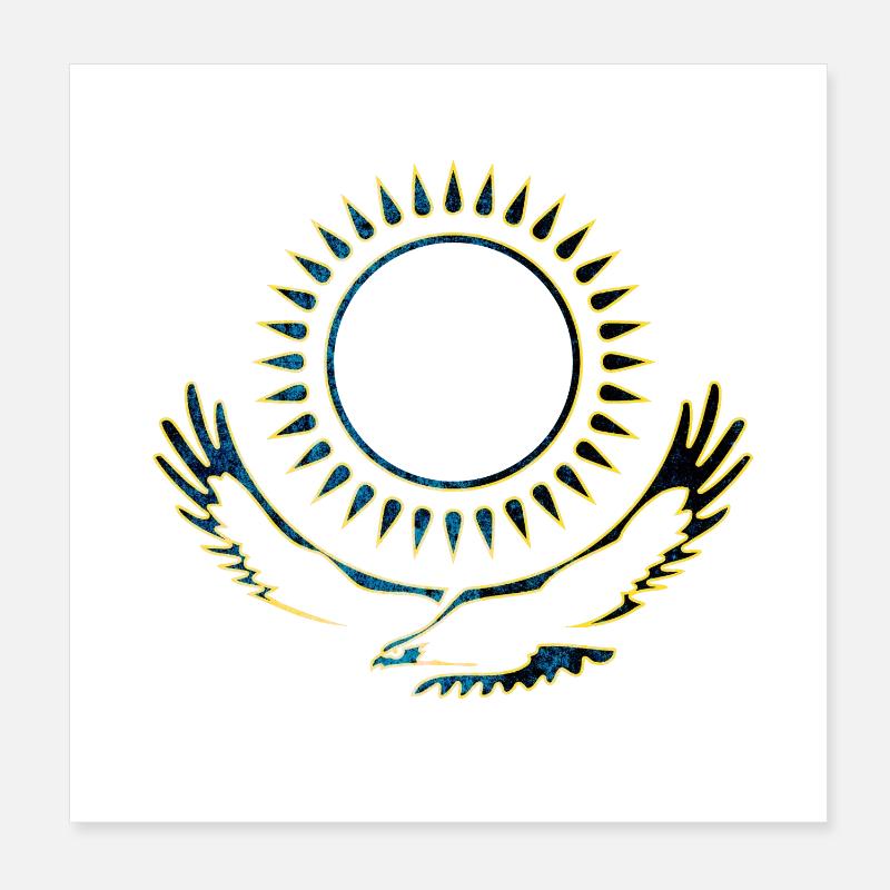 Kasachstan Adler edel Poster 20x20 cm