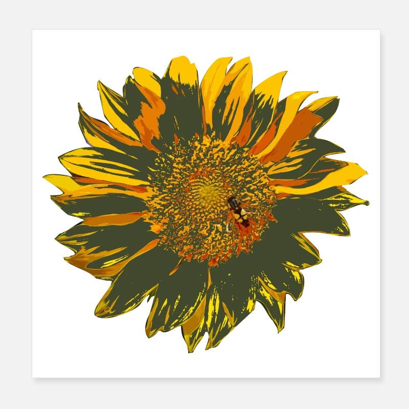 sunflower Poster 20 x 20 cm
