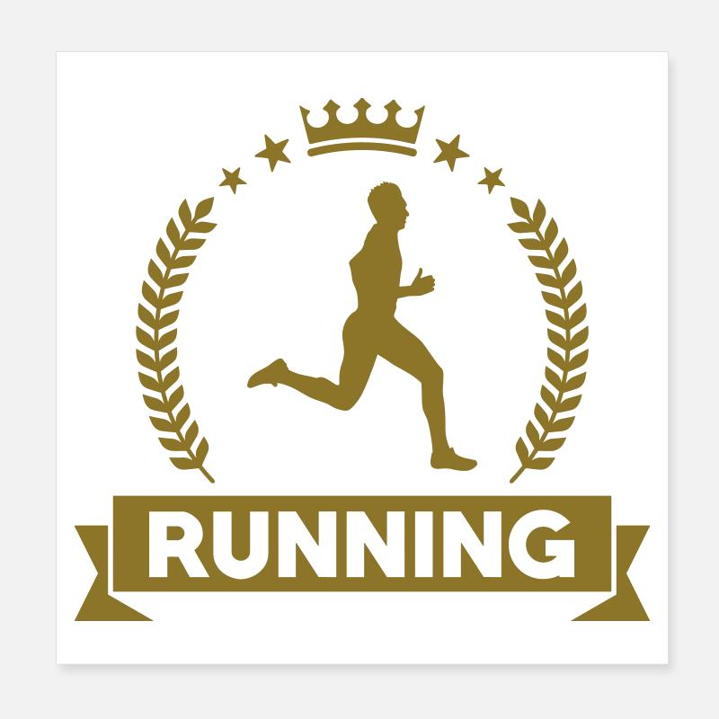 Course à Pied / Running / Jogging / Coureur Poster 20 x 20 cm