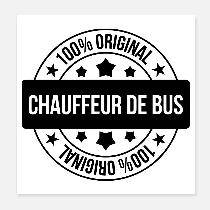 Bus Driver / Busfahrer / Autocar / Autobus / Job Poster 8" x 8" (20x20 cm)