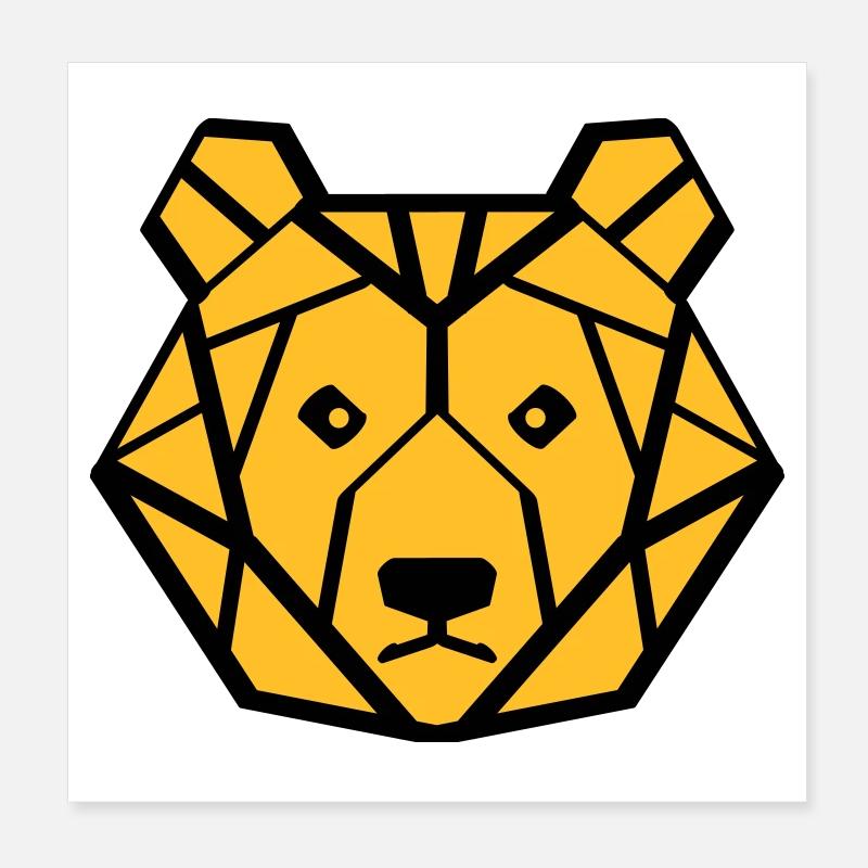 baer symetrisch Poster 20x20 cm