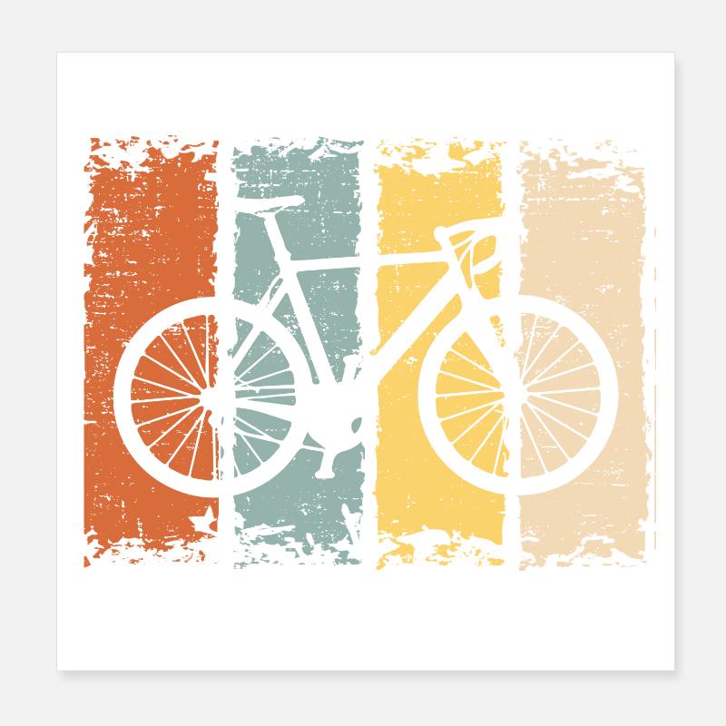 Fahrrad - Poster 20x20 cm - Weiß