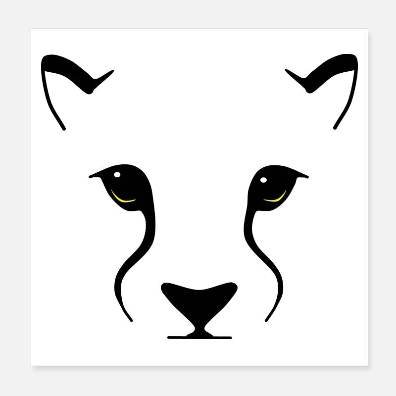 Big cat gaze – elegance with bite Poster 8" x 8" (20x20 cm)