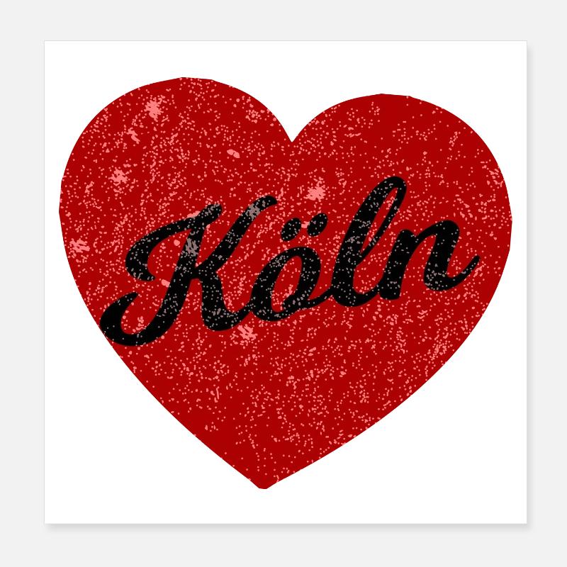 Le cœur de Kölsche Poster 20 x 20 cm