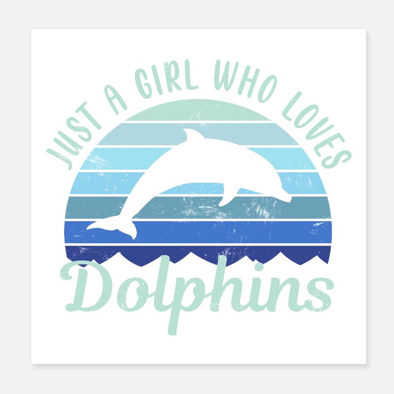 Delfin Delphin Poster 20x20 cm