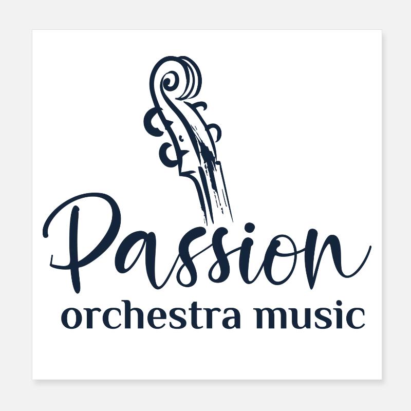 PASSION orchestra musik - Poster 20x20 cm - Weiß