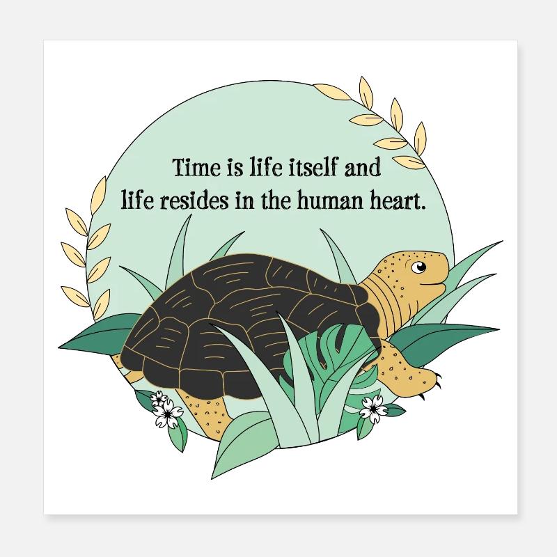 Turtle Cassiopeia Poster 8" x 8" (20x20 cm)