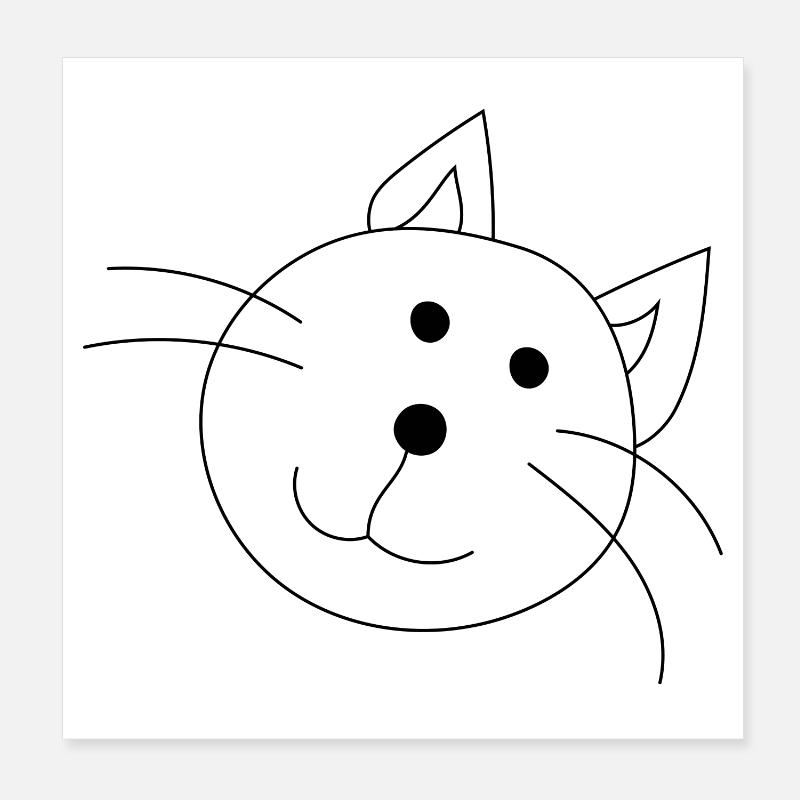 Drôle de chat Poster 20 x 20 cm
